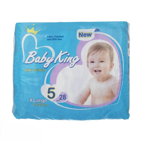پوشک بی بی کینگ (Baby King) سایز 5 بسته 28 عددی