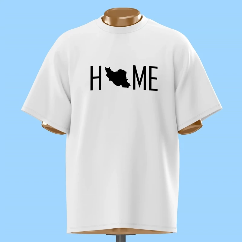 تیشرت طرح بزرگ هوم (HOME) کیفیت عالی سفید