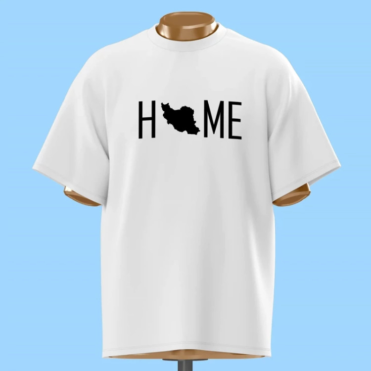 تیشرت طرح بزرگ هوم (HOME) کیفیت عالی سفید