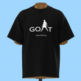 تیشرت رونالدو طرح GOAT کیفیت عالی مشکی
