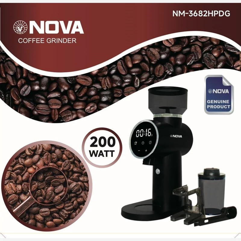 آسیاب قهوه دیجیتال لمسی NOVA NM-3682HPDG