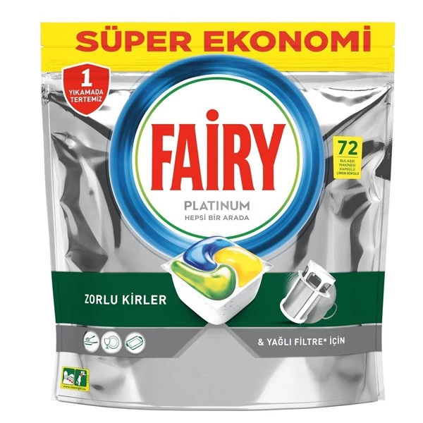 قرص ماشین ظرفشویی فایری پلاتینیوم  Platinum بسته 72 عددی تاریخ جدید