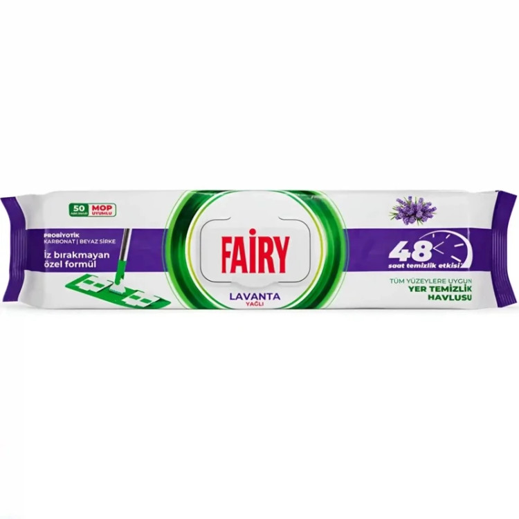دستمال مرطوب مخصوص طی فایری با رایحه اسطوخودوس Lavanta Yagli بسته 50 عددی