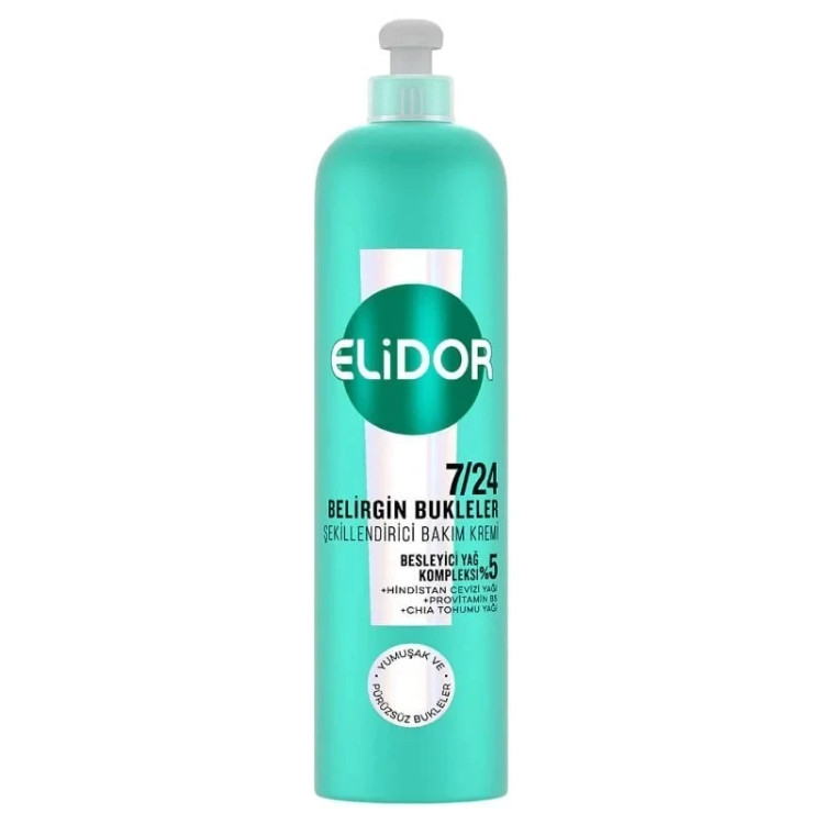 کرم مو الیدور مناسب موهای فر حاوی شیر بادام و الاستین 240 میل مدل ELIDOR Elastin - Badem Sutu