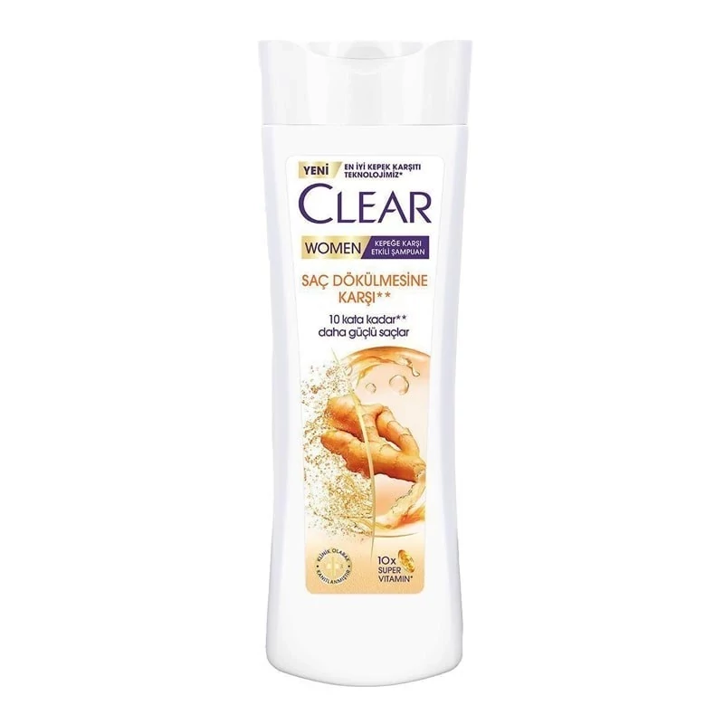 شامپو کلیر زنانه ترکیه ضد شوره و ضد ریز ش 350 میل (Sac Dokulmesine Karsi) CLEAR