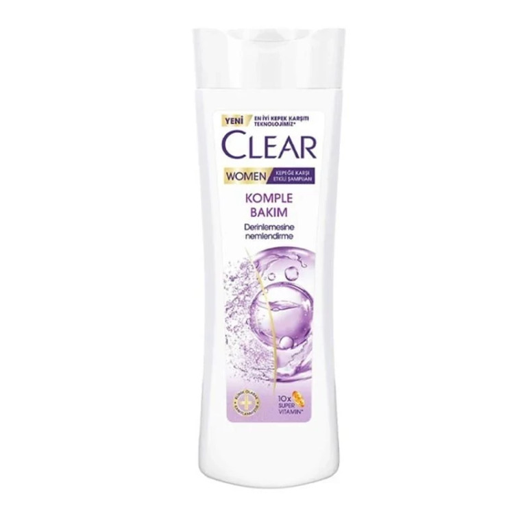شامپو کلیر زنانه ترکیه ضد شوره تقویت کننده 350 میل ( Komple Bakim) CLEAR