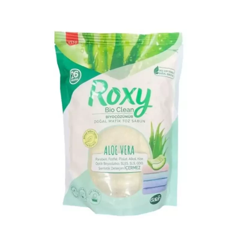 پودر صابون ماشین لباسشویی و دستی رکسی 800 میل ROXY  با عصاره آلوئه ورا