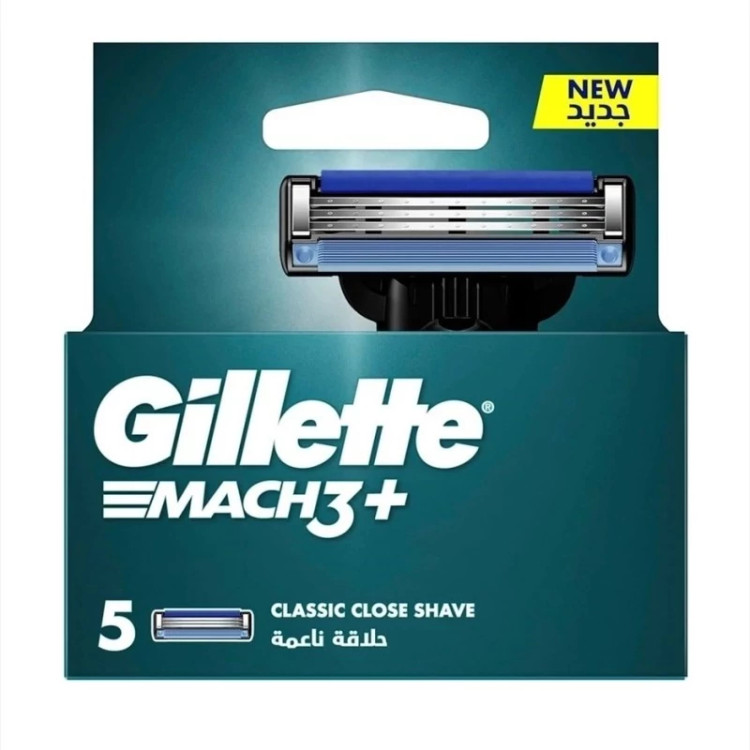 یدک خودتراش ژیلت مدل Mach 3 Plus سه لبه بسته 5 عددی
