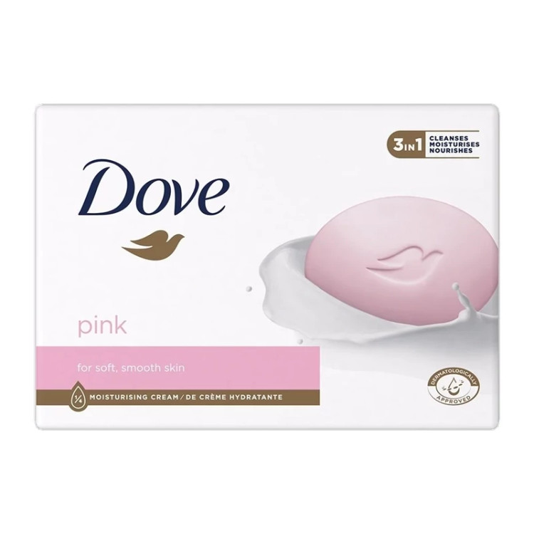 صابون شیری داو مدل pink،وزن 90 گرم.