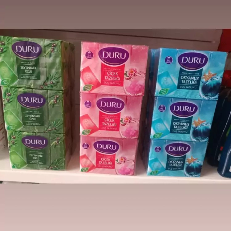 صابون دورو Duru اصل ترکیه دارای 3رایحه بسته 4عددی وزن 600گرم