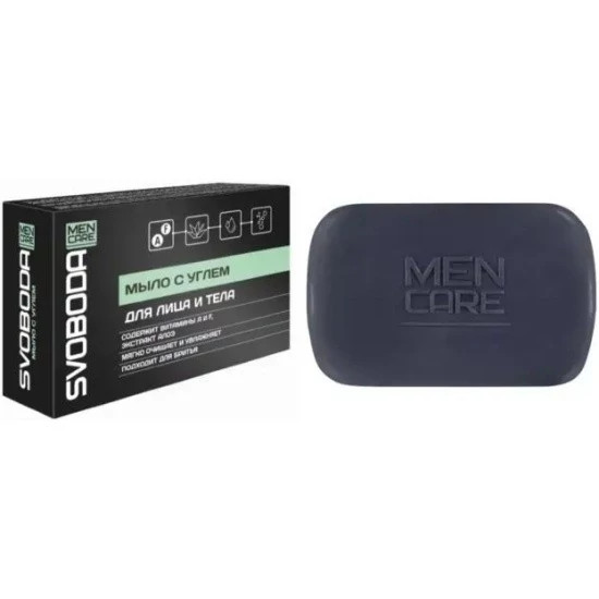 صابون با زغال فعال Svoboda Men Care