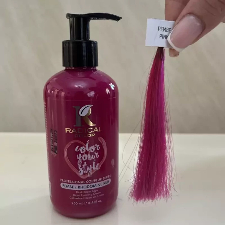 شامپو رنگ رادیکال کالر رنگ صورتی Pink حجم 250 میلی لیترمحصول ترکیه