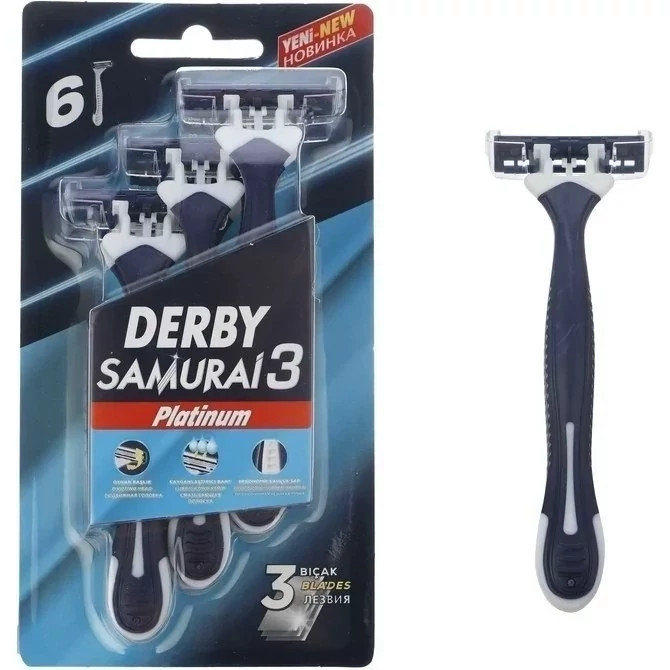 ژیلت دربی سامورایی 6 عددی DERBY SAMURAI3