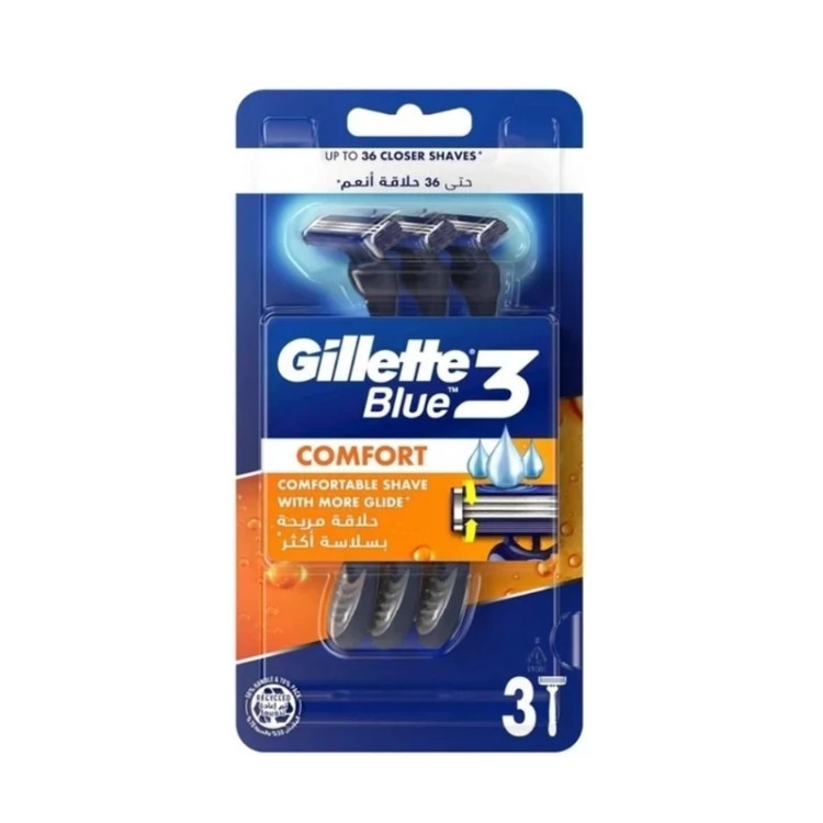 ژیلت بلوتری Blue 3 مدل Comfort بسته 3 عددی