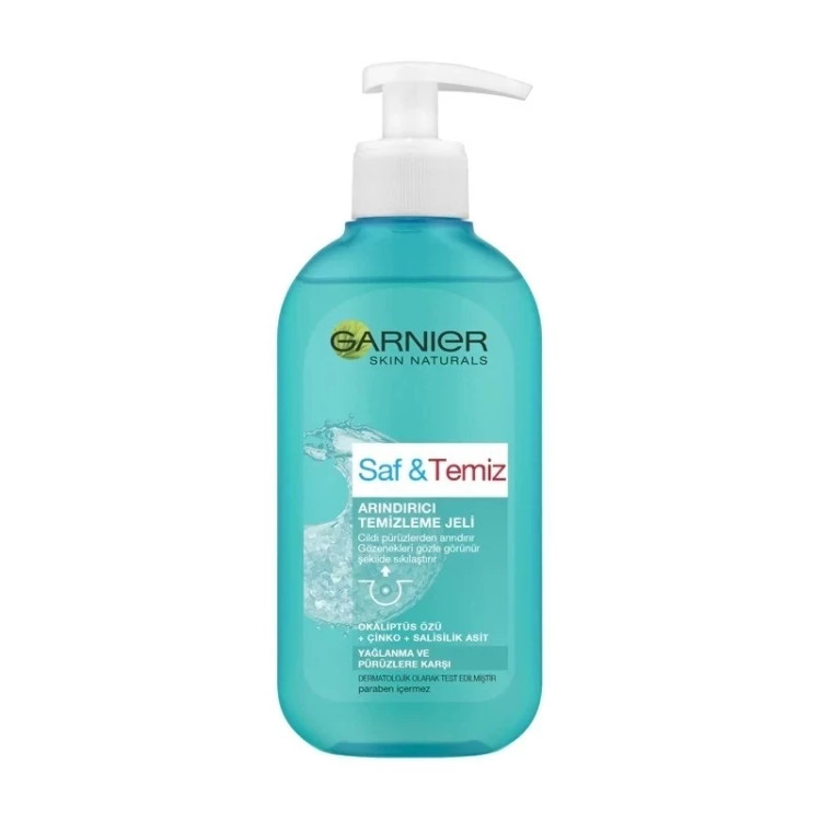 ژل شستشوی صورت پوست چرب گارنیر مدل پیور اکتیو ضد جوش حجم 200ml