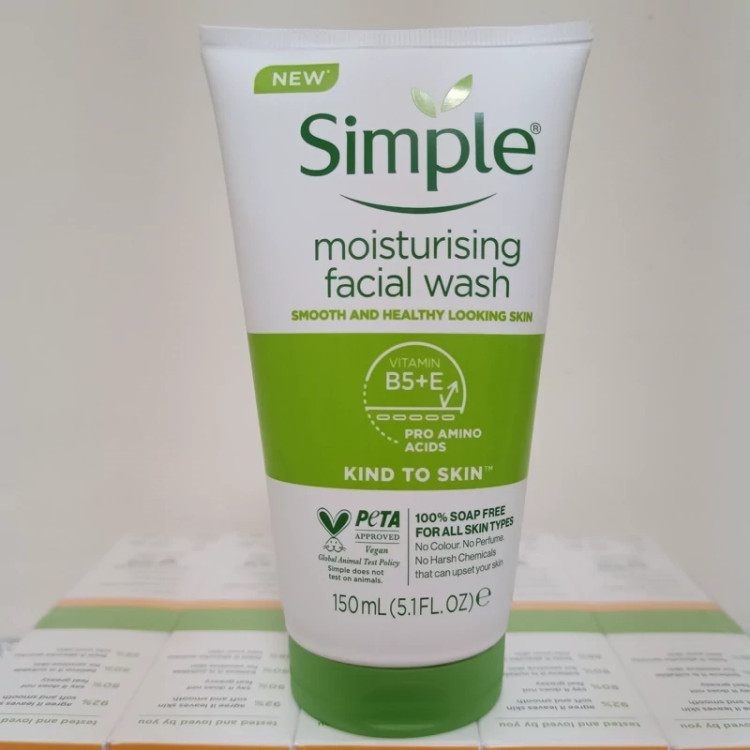 ژل شستشوی آبرسان صورت سیمپل مدل Moisturizing مناسب انواع پوست 150 میل