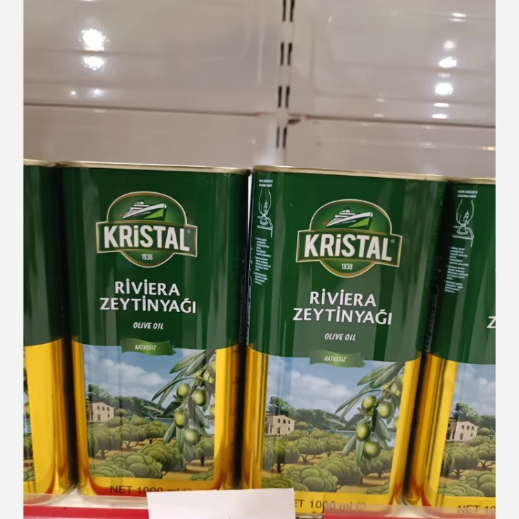 روغن زیتون ریویرا کریستال Kristal Riviera Zeytinyagi قوطی 1 لیتری