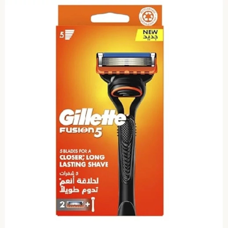 خودتراش ژیلت Gillette مدل fusion 5 یک دسته و دو تیغ اضافه
