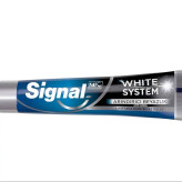 خمیر دندان زغالی سفید کننده Signal سیگنال سری white system وایت سیستم حجم 75 میل ( از بین برنده آلودگی و کثیفی دندان)