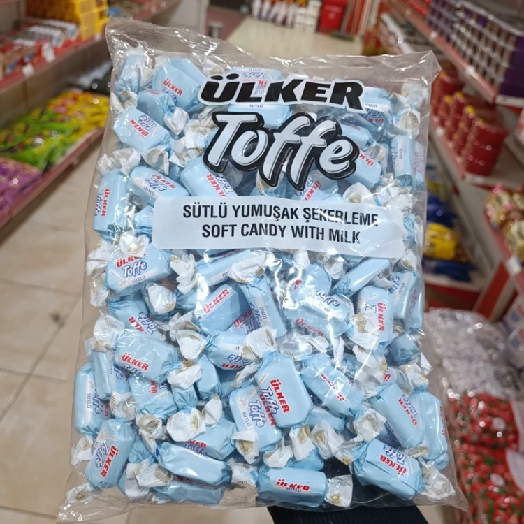 تافی اولکر با طعم شیری Ulker Toffe Sutlu بسته یک کیلویی