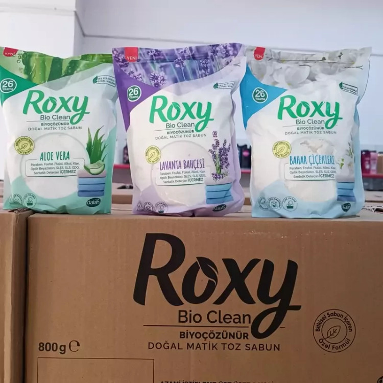 پودر صابون لباسشویی روکسی Roxy حجم 800 گرم در 3رایحه اصلی واورجینال