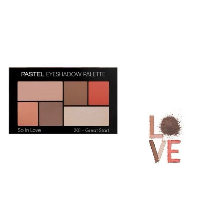 پالت سایه 6 رنگ پاستل شماره 201 pastel