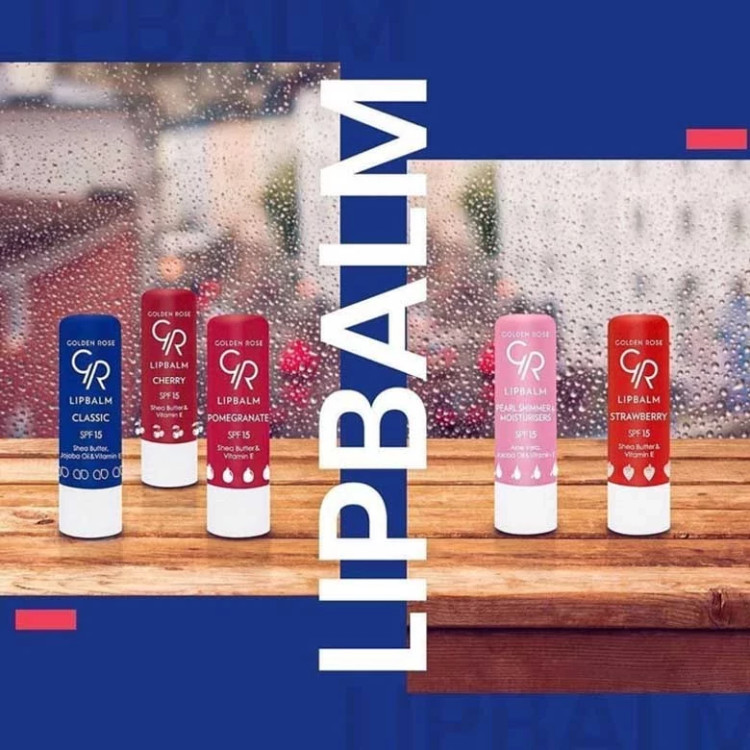 بالم لب گلدن رز آبی مدل کلاسیک با SPF15