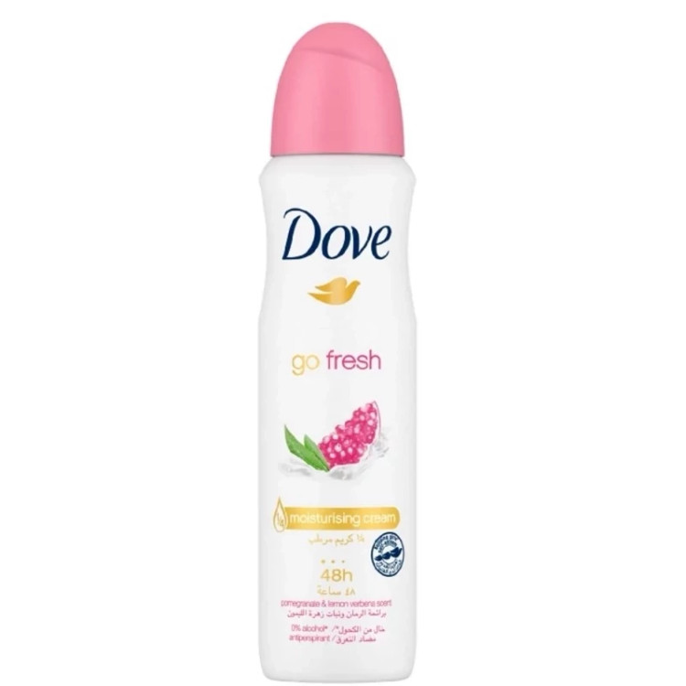 اسپری ضد تعریق زنانه داو مدل go fresh رایحه انار و برگ لیمو حجم 150 میل