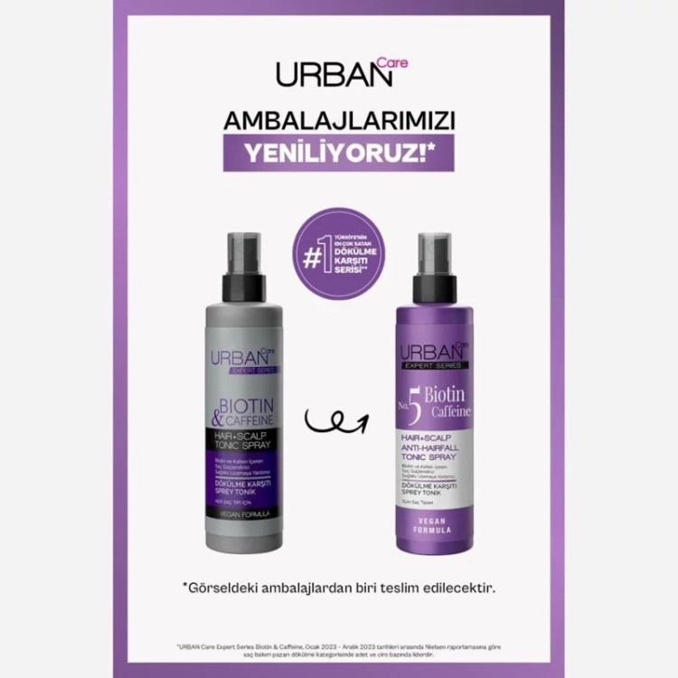 اسپری تونیک ضد ریزش اوربان کرUrban CareمدلBiotin Caffeine