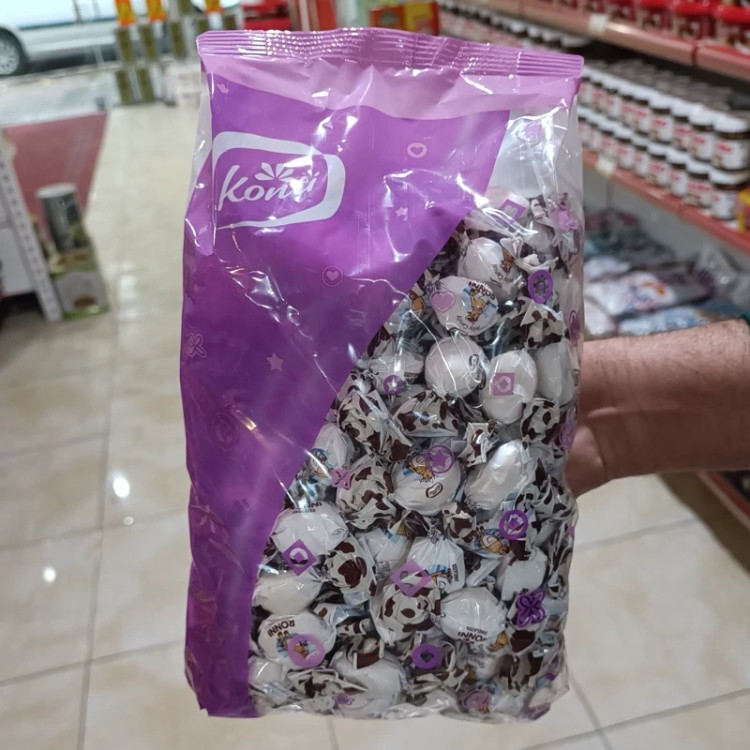 آبنبات ژله ای شیری کنتی Konti بسته 1 کیلویی
