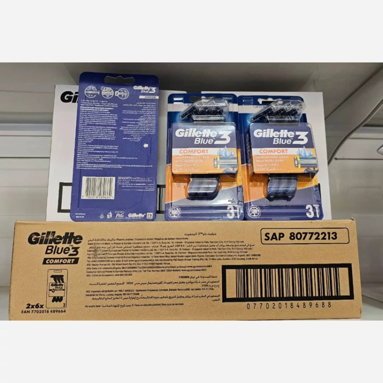 خودتراش سه لبه ژیلت Gillette مدل Blue3 COMFORT بسته 3 عددی