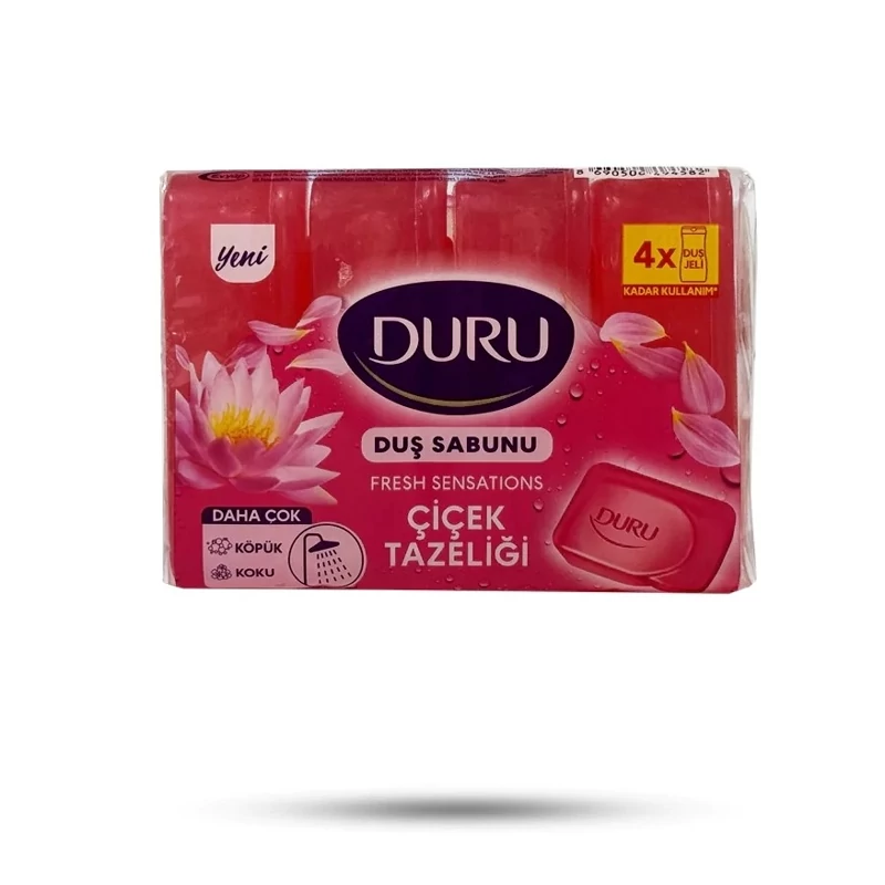 صابون حمام دورو حاوی عصاره گل های بهاری بسته 4 عددی اصلی ترکیه600گرمی