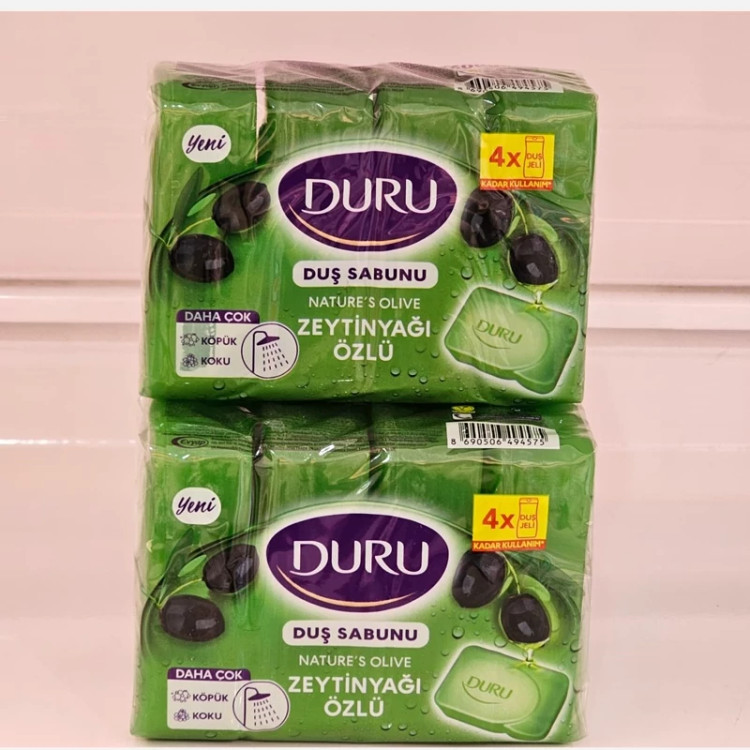 صابون بدن دوروDURU مدل زیتون بسته 4 عددی اصل ترکیه 600گرم