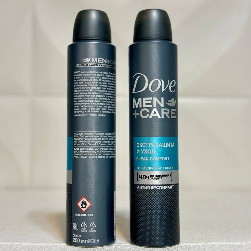 اسپری ضد تعریق مردانه کلین کامفورت داو Dove Clean Comfort Body Spray 200Ml