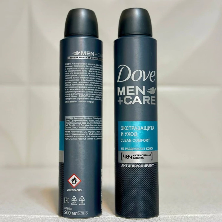 اسپری ضد تعریق مردانه کلین کامفورت داو Dove Clean Comfort Body Spray 200Ml