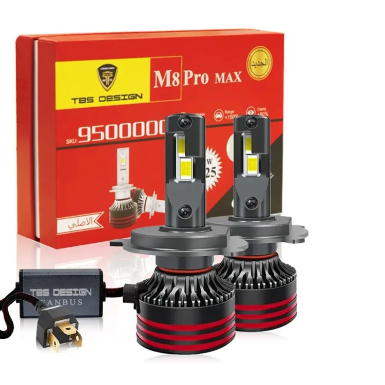 10 جفت هدلایت توبیز پایه H4 مدل M8 PROMAX با گارانتی عمده