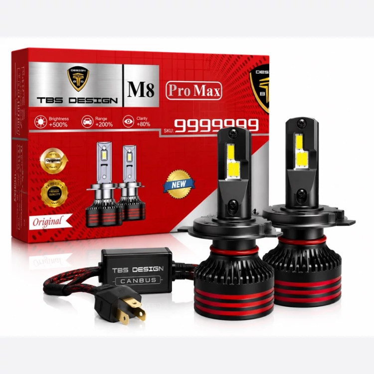 10 جفت هدلایت توبیز پایه H4 مدل M8 PROMAX با گارانتی عمده