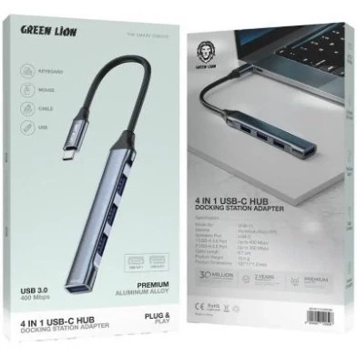 هاب 4 پورت USB-A گرین لاین مدل Docking Station Adapter