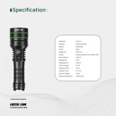 چراغ قوه 3 هزار لومنی با برد 1200 متر گرین لاین مدل GNHR3000LMBK