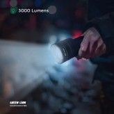 چراغ قوه 3 هزار لومنی با برد 1200 متر گرین لاین مدل GNHR3000LMBK