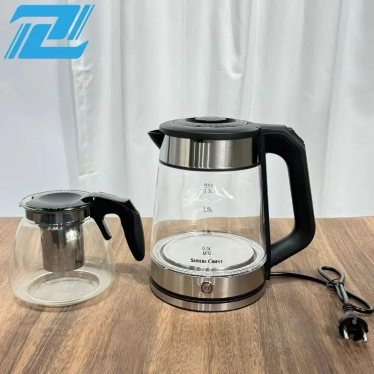 چایی ساز و کتری برقی سیلورکرست مدل وارمردار ( گرم نگه دارنده) 2.3 لیتر + 1 لیتر