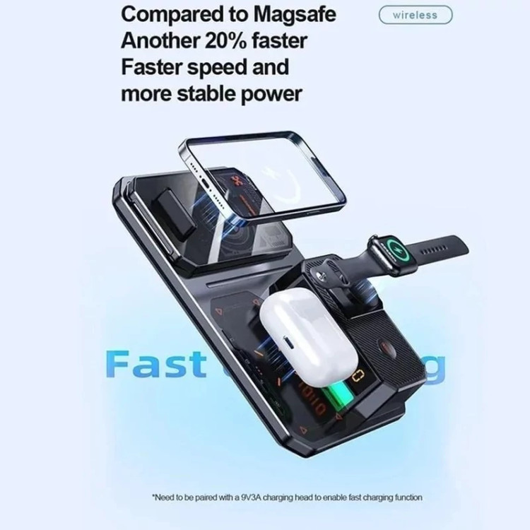 شارژر وایرلس و پایه نگهدارنده گرین لاین 6IN1 Multi Functional Wireless