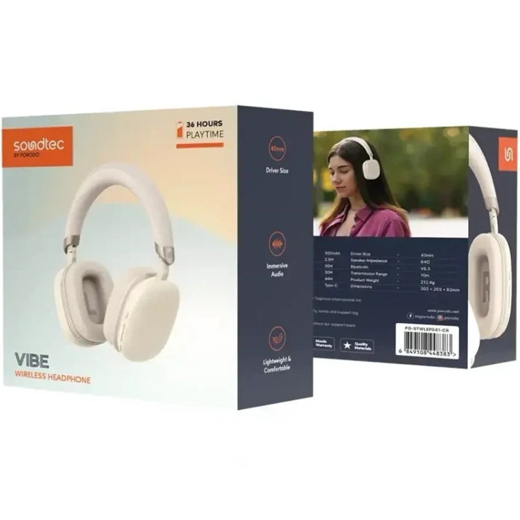 هدفون بی سیم Porodo Soundtec Vibe