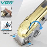 ماشین اصلاح VGR حجم زن سر و صورت و ریش تراش وی جی آر خط زن و صفر زن شارژی V-672