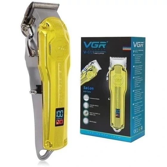 ماشین اصلاح VGR حجم زن سر و صورت و ریش تراش وی جی آر خط زن و صفر زن شارژی V-672