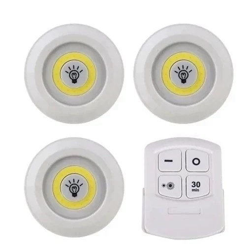 چراغ اضطراری سقفی مدل ریموت دار 3in1 مجموعه 3 عددی (چراغ زیر کابینتی)