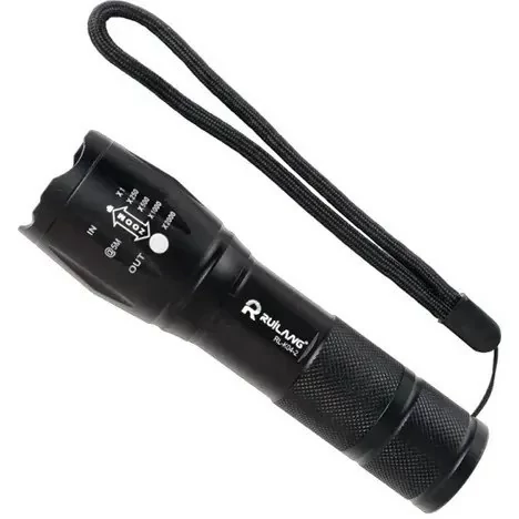 چراغ قوه آر ال مدل K04-2 دو لامپه XPE با نور UV و زوم