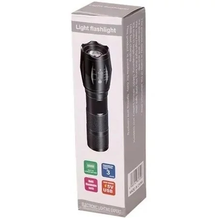 چراغ قوه آر ال مدل K04-2 دو لامپه XPE با نور UV و زوم