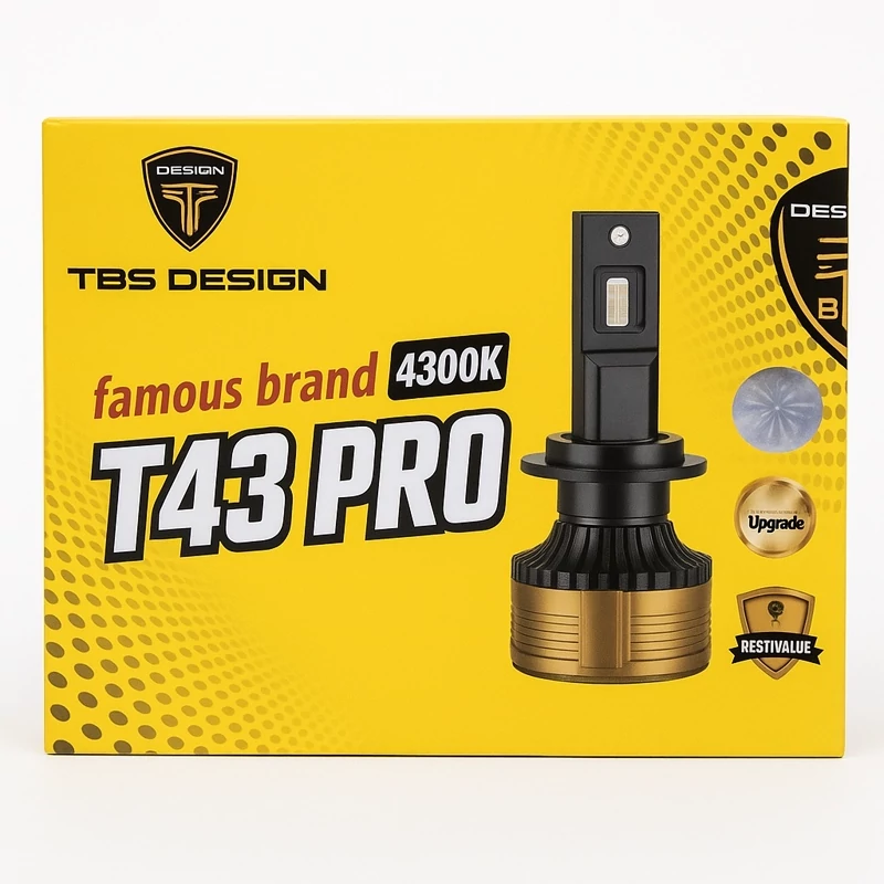هدلایت آفتابی T43 PRO پایه H4 توبیز با گارانتی