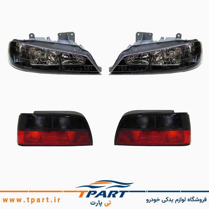 پک جفت چراغ جلو و عقب دودی پژو پارس ELX فناوران